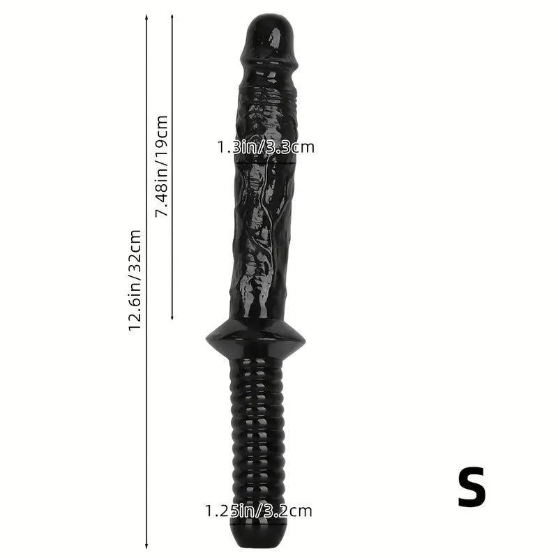 Dildo z rękojeścią, podwójne, 2 długości <3,3/19cm> <3,5/25cm>
