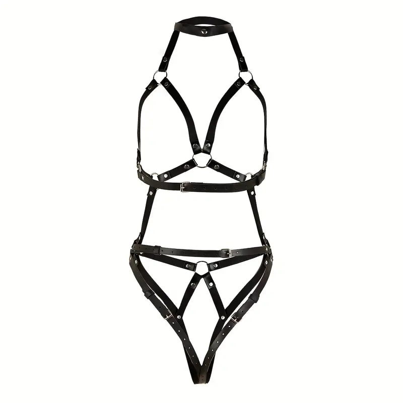Harness uprząż body damskie z eko skóry