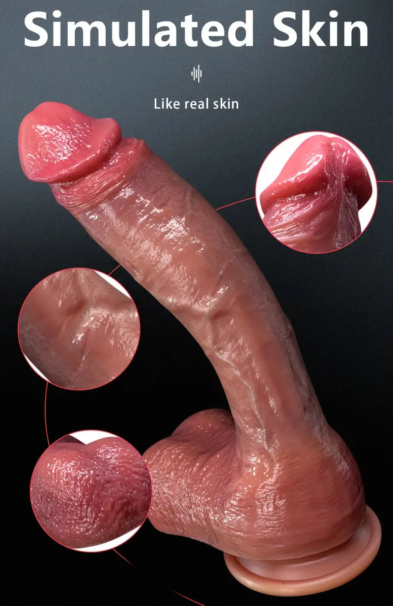 Duże długie realistyczne dildo z przyssawką, 5 rozmiarów