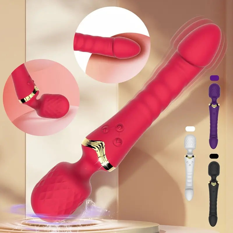 Deluxe masażer, stymulator łechtaczki, dopochwowy, 10 trybów, 4 kolory, silikonowy