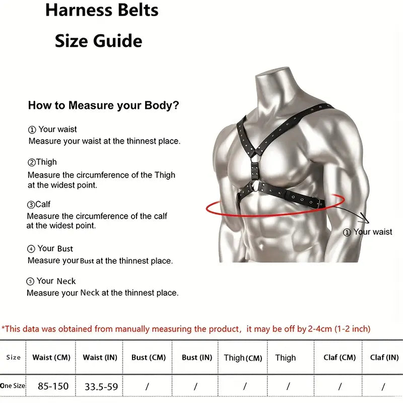 Harness męski na klatkę piersiową, regulowany