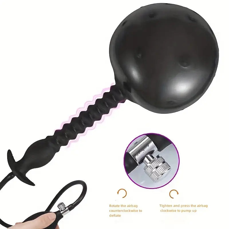 Ekstra duży nadmuchiwany korek analny 18cm