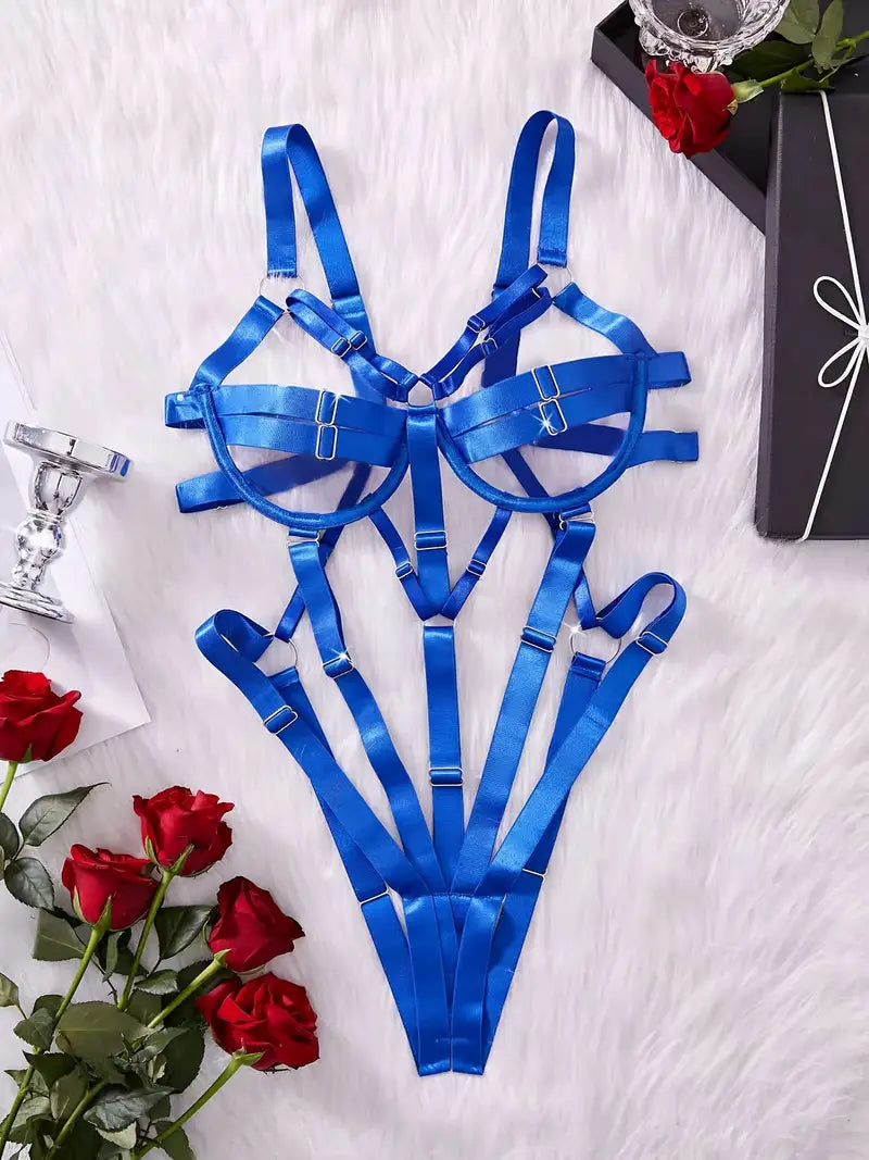 Sexi materiałowe body dla odważnej kobiety, 3 kolory, XS-XXL
