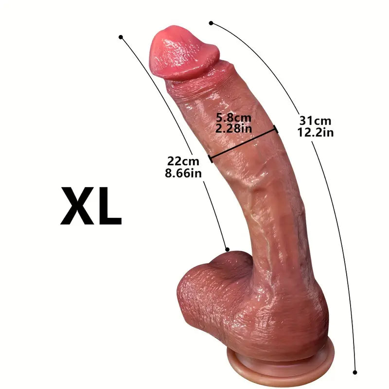 Duże długie realistyczne dildo z przyssawką, 5 rozmiarów