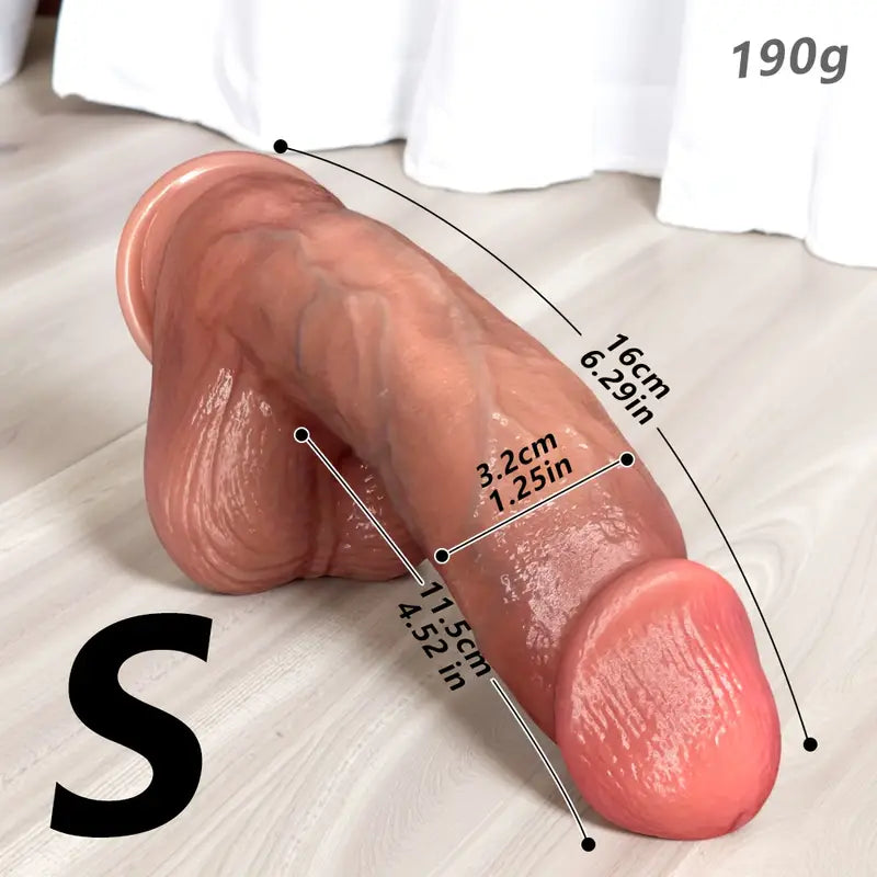 Realistyczne dildo z mocną przyssawką, 3 rozmiary