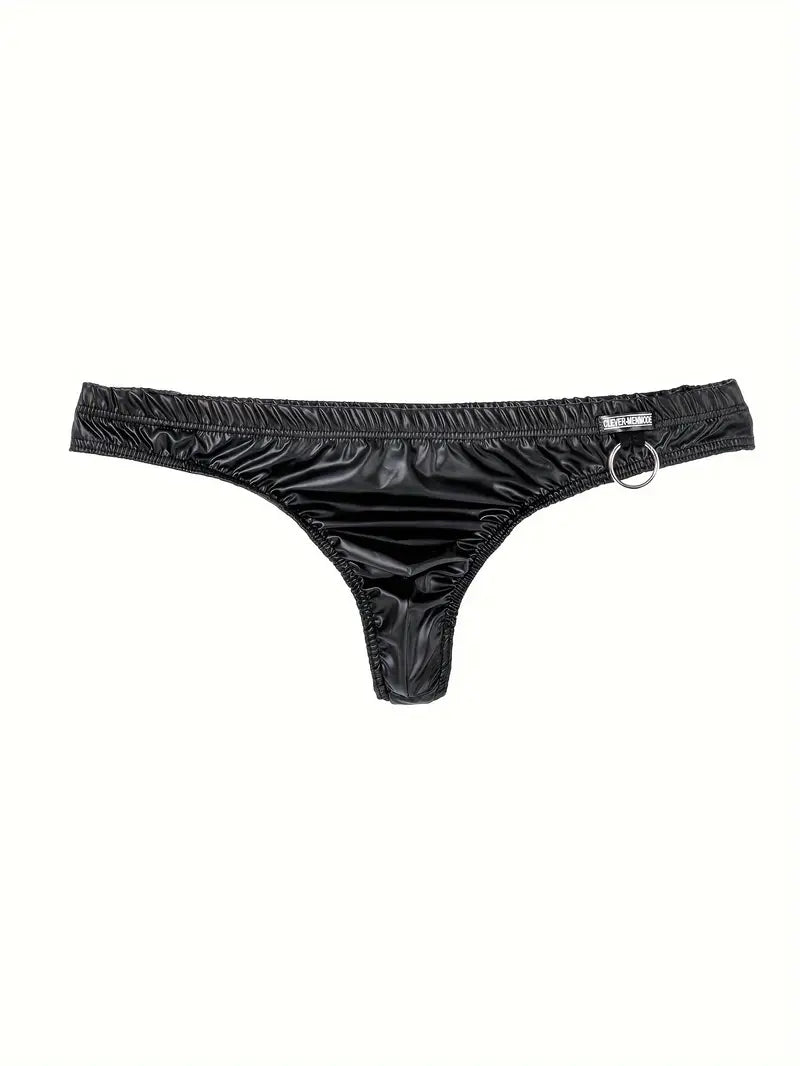 Stringi męskie z metalowym kółkiem, M-XXL