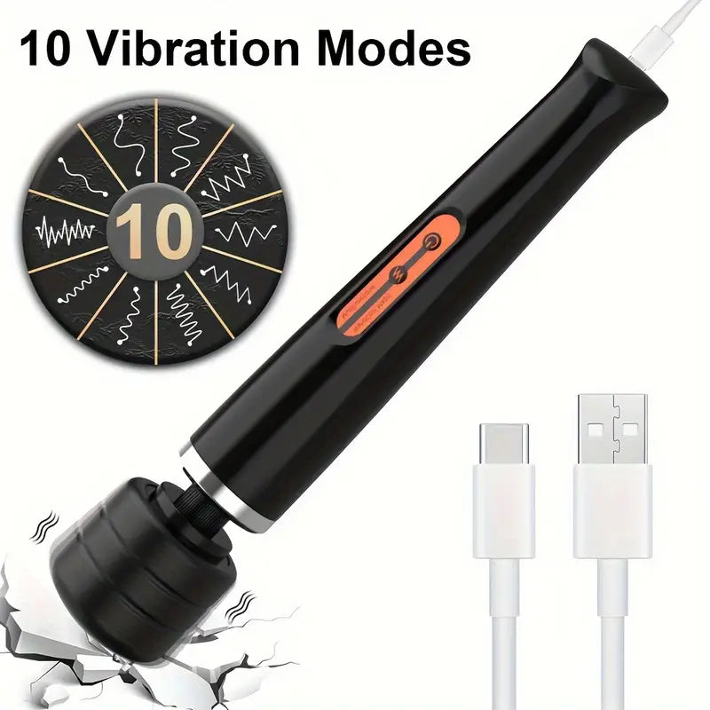 Masażer łechtaczki AV z 10 poziomami intensywności, 2 kolory <32,5cm>