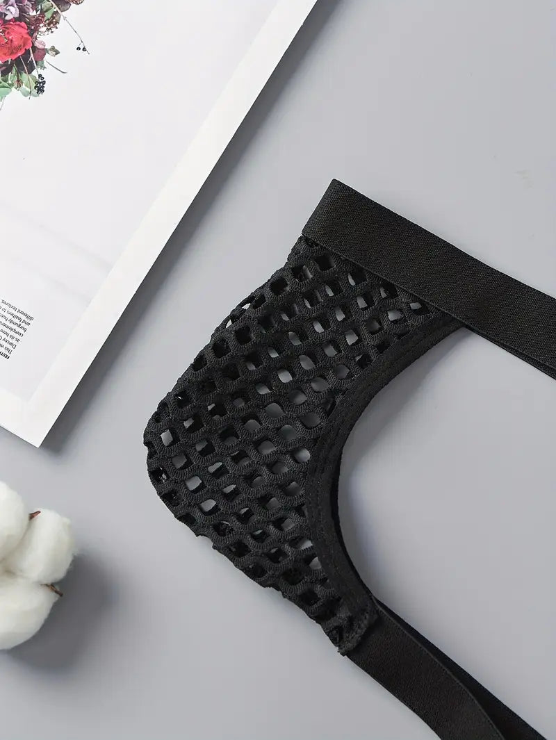 Siatkowe slipy z otwartym tyłem, 2 kolory, rozmiary S-XL