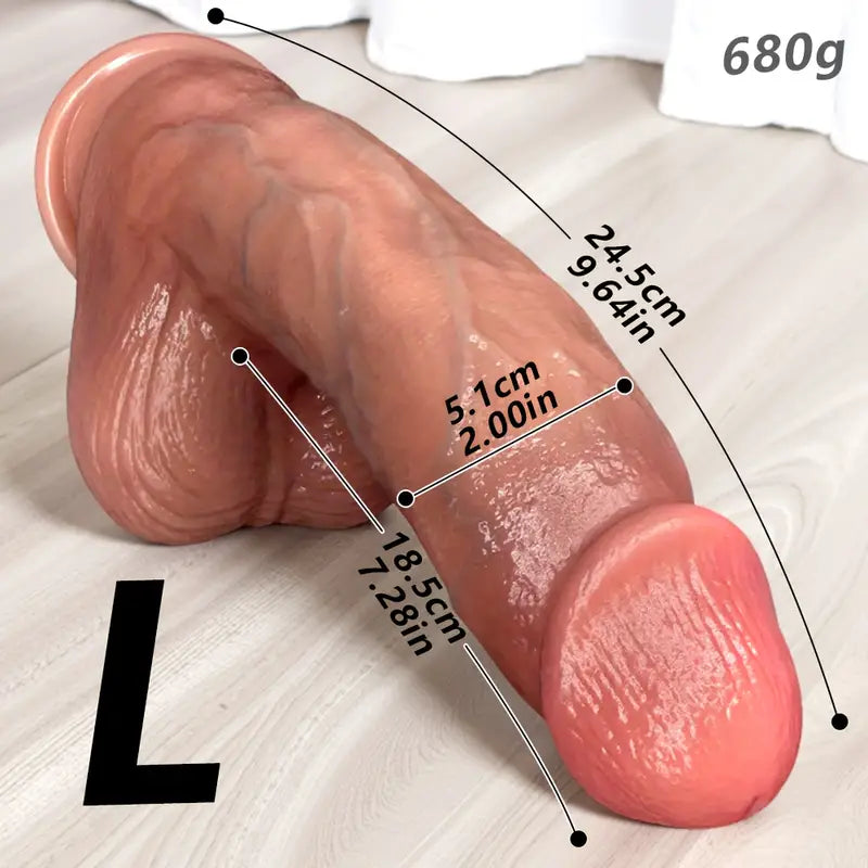 Realistyczne dildo z mocną przyssawką, 3 rozmiary