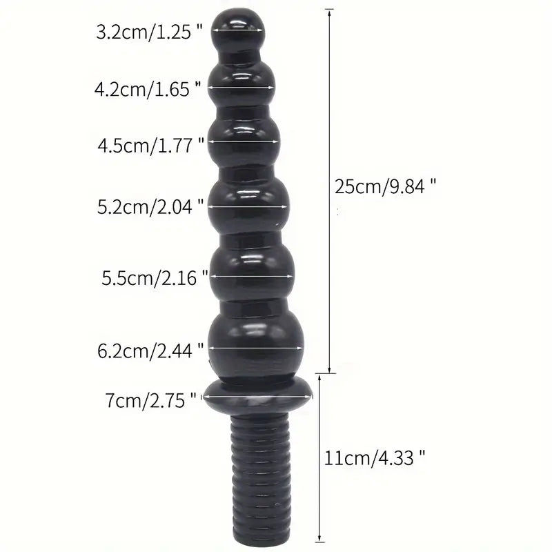 Dildo kulki z rękojeścią, 4 kolory <3,2-6,2/25cm>