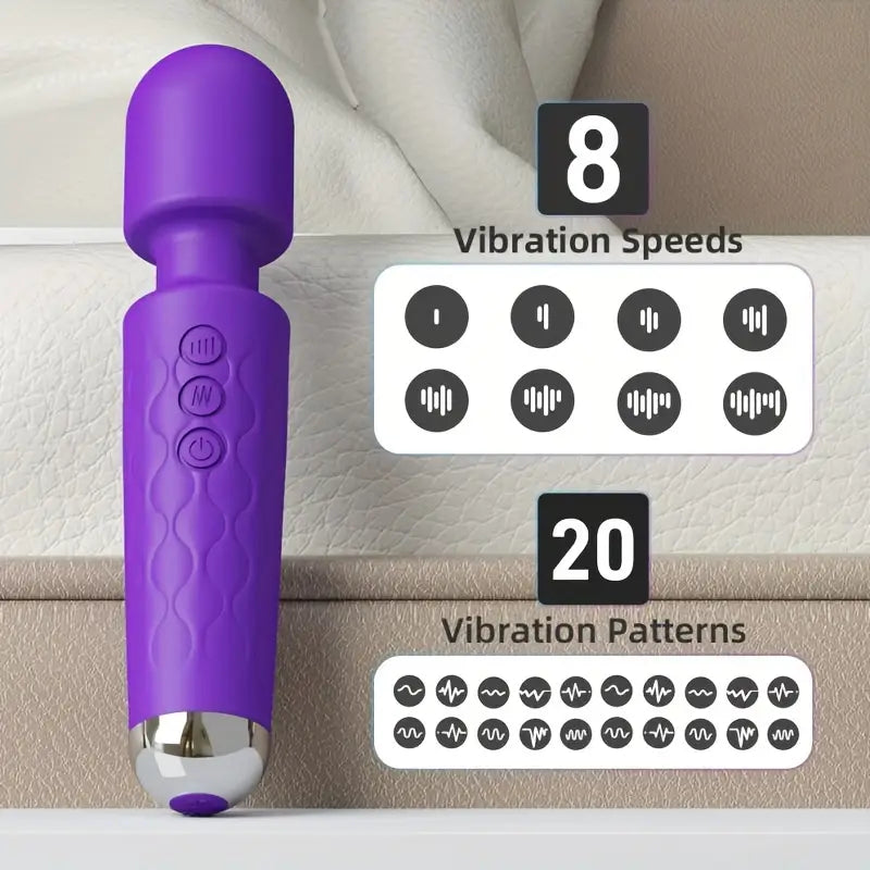 Mini masażer łechtaczki, 8 prędkości, 20 trybów wibracji, 3 kolory, 2 rozmiary