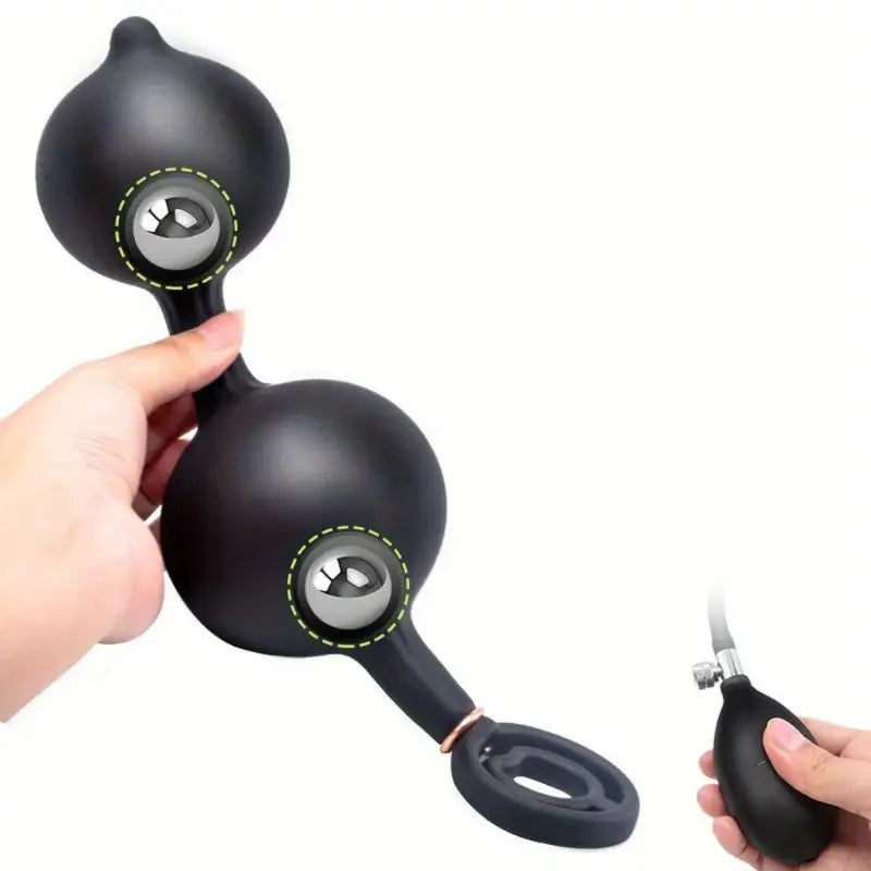 Pompowane 2 kulki analne <śr.max.10cm>