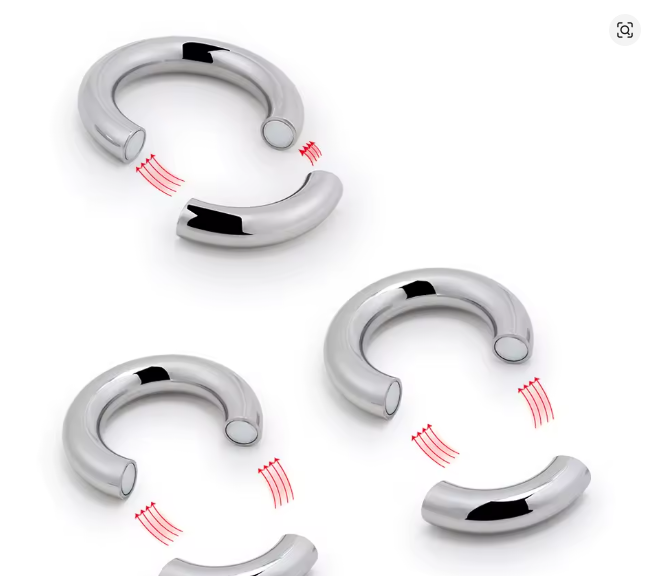 Metalowy ring magnetyczny na moszne 7 rozmiarów