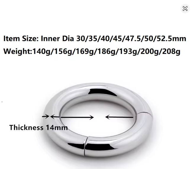 Metalowy ring magnetyczny na moszne 7 rozmiarów