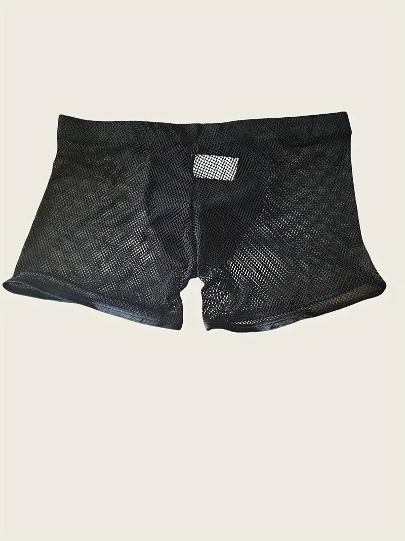 Oddychające siatkowe bokserki z niskim stanem, rozmiary M/L/XL/XXL