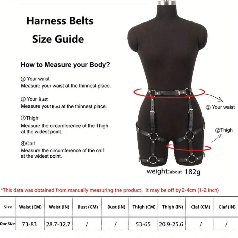 Harness damski na uda,2 paski, jeden regulowany rozmiar