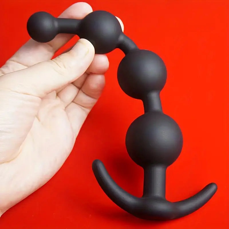 Silikonowe 4 kulki analne o różnej średnicy 1.9-3.5cm, długość 17.5cm