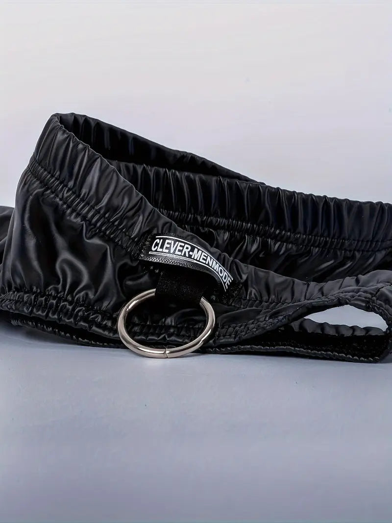 Stringi męskie z metalowym kółkiem, M-XXL