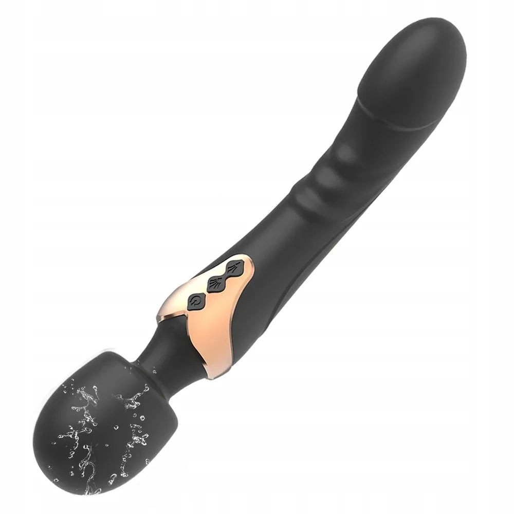 SEX MASAŻER WIBRATOR 10 FUNKCJI, WODOODPORNY, GIĘTKI, DELIKATNY, DWUSTRONNY
