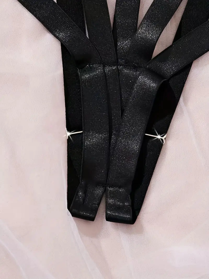 Sexi materiałowe body dla odważnej kobiety, 3 kolory, XS-XXL