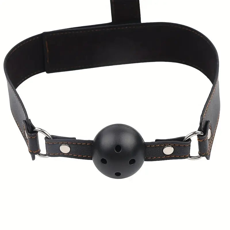 Uprząż BDSM Senses z obrożą, kajdankami i 3 hakami analnymi do wyboru
