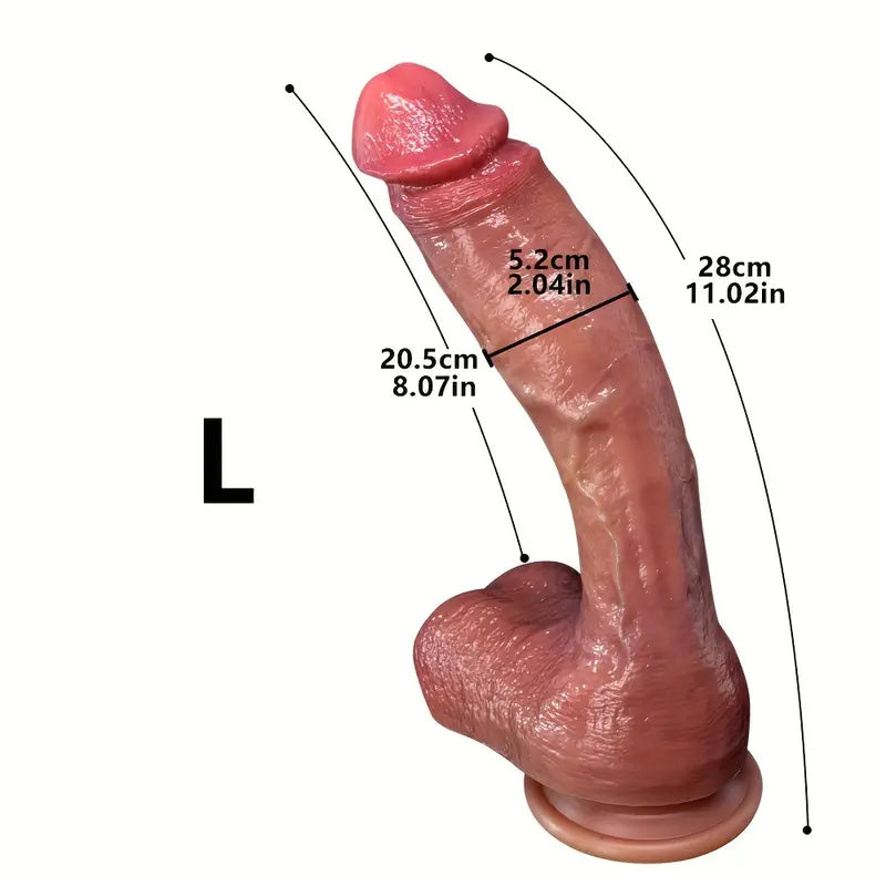 Duże długie realistyczne dildo z przyssawką, 5 rozmiarów