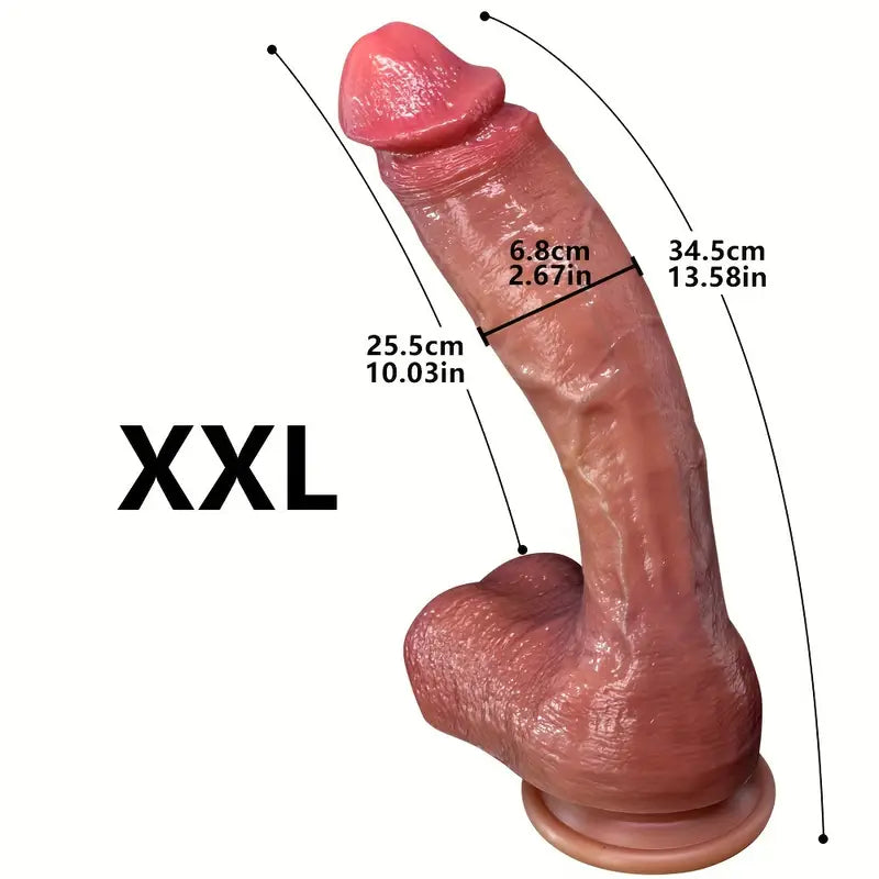 Duże długie realistyczne dildo z przyssawką, 5 rozmiarów
