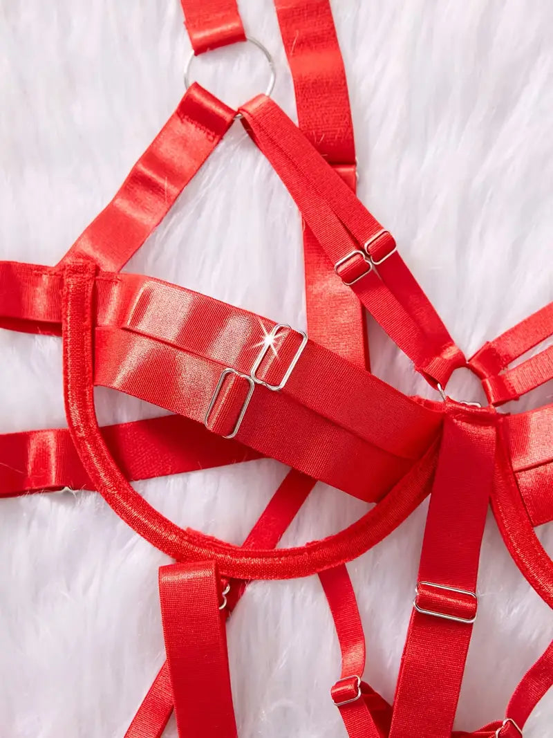 Sexi materiałowe body dla odważnej kobiety, 3 kolory, XS-XXL