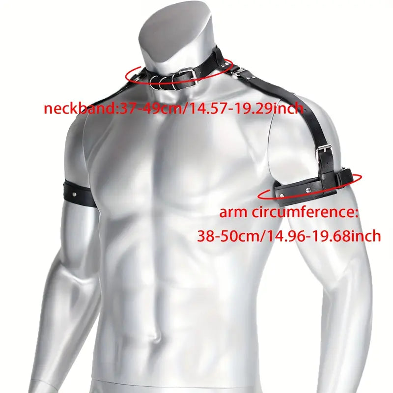 Harness męski na szyję i ramiona, regulowany