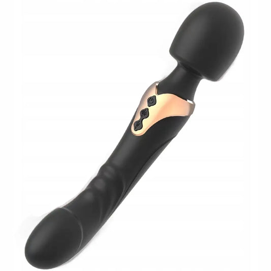 SEX MASAŻER WIBRATOR 10 FUNKCJI, WODOODPORNY, GIĘTKI, DELIKATNY, DWUSTRONNY