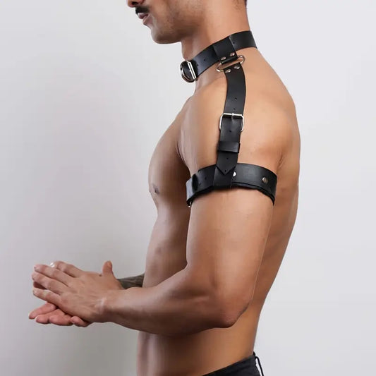 Harness męski na szyję i ramiona, regulowany