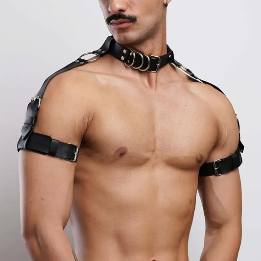 Harness męski na szyję i ramiona, regulowany