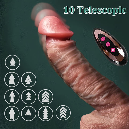 Dildo 220 cm 10 Trybw Posuwistych i 10 Wibracji Funkcja Nagrzewania