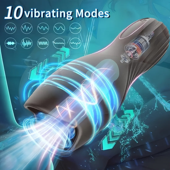 Akumulatorowy masturbator USB 10 trybw wodoodporny